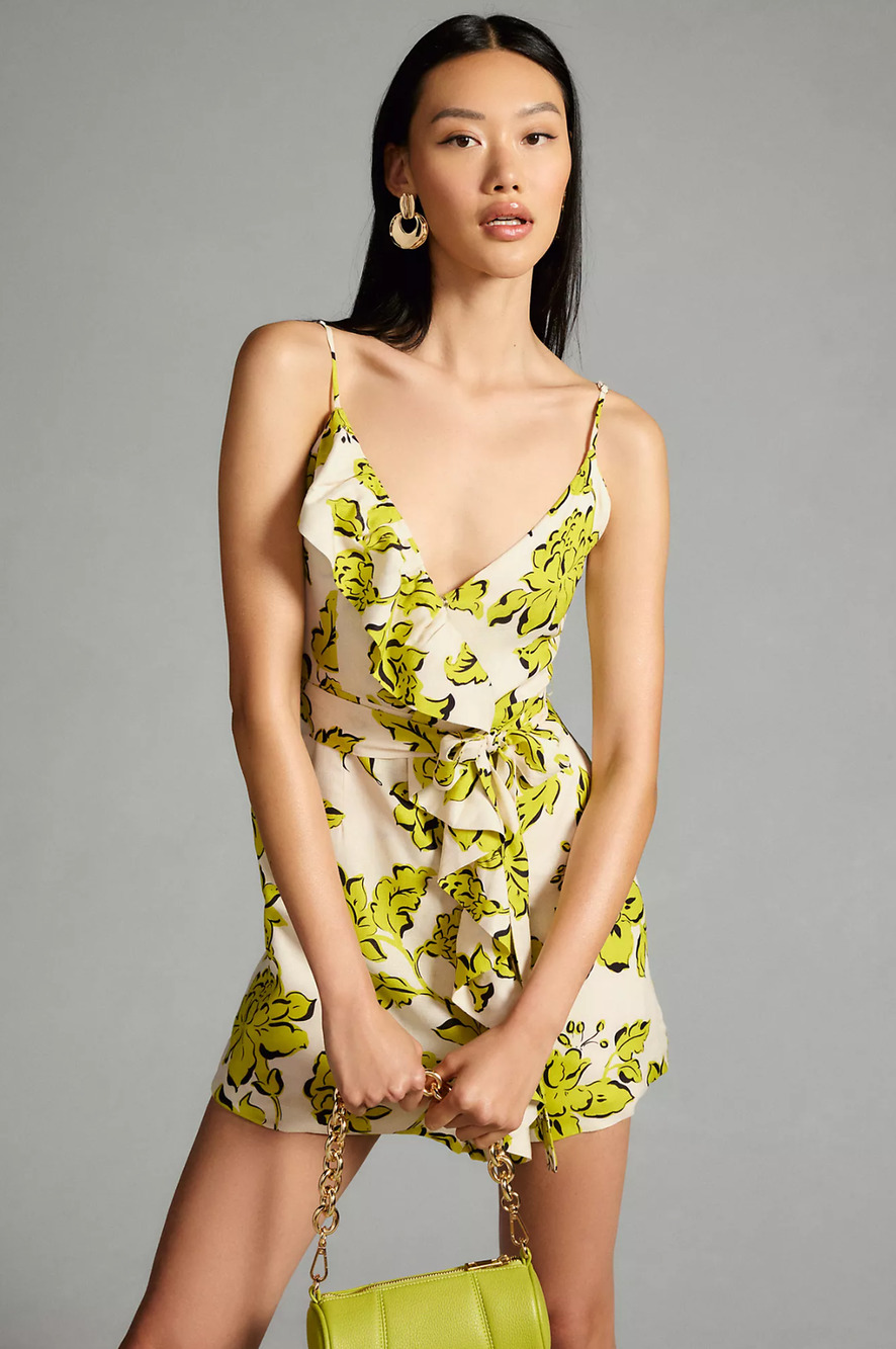 Le Superbe Palm Beach Ruffle Wrap Dress - New Size 4